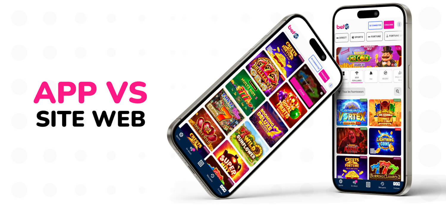 application vs site web