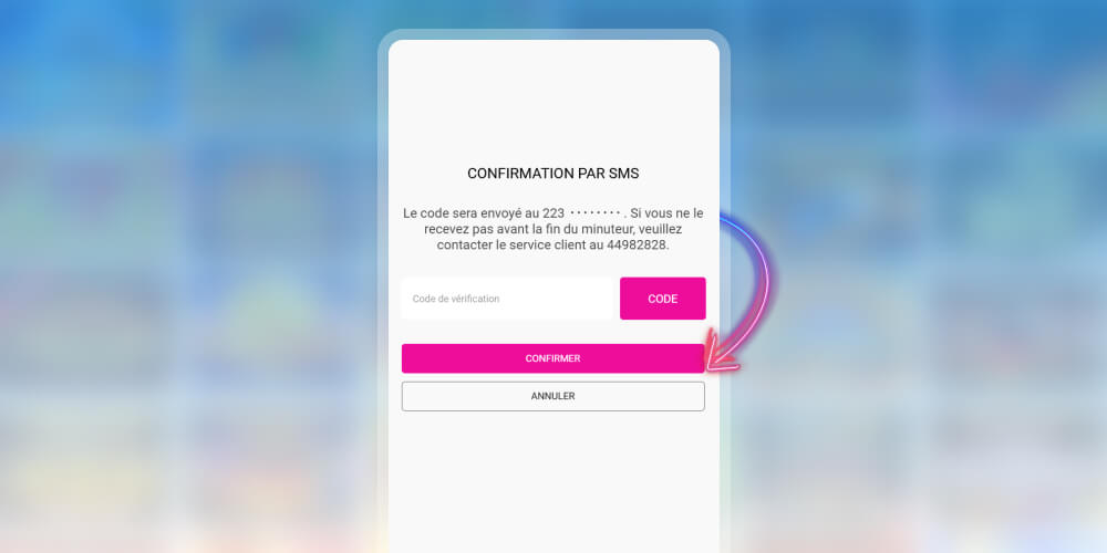 terminer le processus d'inscription